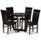 Baxton Studio Irma Dark Brown Upholstered and Finished Wood 5-Piece Dining Set 170-8031-10898 - alternate 1
